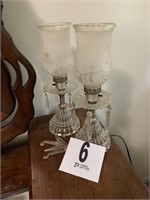 Pair of Vintage Lamps with Prisms (BR1)