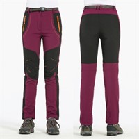 Warm patchwork high hiking outdoor trousers w
