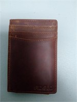 Fidelo Leather wallet with magnetic money clip