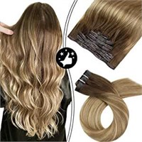 Moresoo Seamless Clip in Hair Extensions Remy
