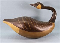 Vintage Hand Painted Wooden Goose Decoy