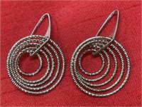 Sterling Silver Pierced Earrings 3.76 Grams