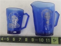 Shirley Temple Creamer & Juice Glass