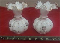 Matching Handpainted Bud Vases