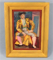 CLAVO, Javier Oil Painting "Toreador" 1951