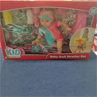 10 Pc Baby Doll Stroller Set