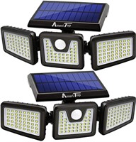 NEW- Solar Lights Outdoor, AmeriTop 128 LED
