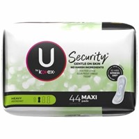 New U by Kotex Security Heavy Flow Maxi Pads 44 ct