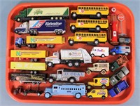 Group of Toy Vehicles, Busses & Trucks