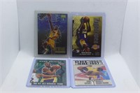 (4) Kobe Bryant Rookie and Second Year Cards