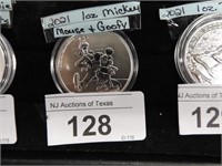 2021 1 OZ MICKEY MOUSE & GOOFY SILVER ROUND
