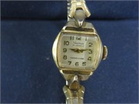 Vantage 21 Jewel 10k RGP Gold Bezel Watch