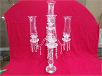 LARGE 2 TIER CRYSTAL PRISM CANDLELABRA 31 TALL 18