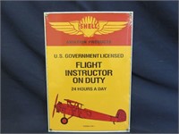Shell Aviation Airplanes Metal Sign