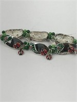 Ladybug Christmas bracelet