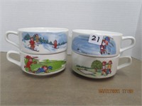 4 Campbell Soup Bowls