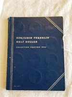 Book With 26 Franklin Silver Half Dollars