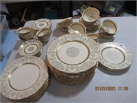63pc Antique Johnson Brothers Victorian Dishes