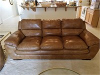 651- Beautiful Soft Brown Leather Couch #2