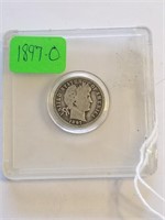 1897-O Barber Silver Dime