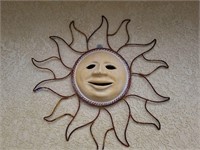 651- Large Metal And Ceramic Sun