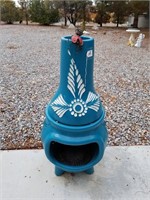 651- Custom Painted Ceramic Outdoor Stove