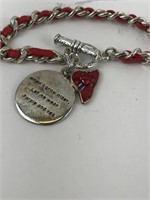 Red hat society bracelet