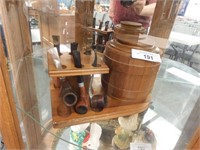 VINTAGE TOBACCO STAND W/PIPES