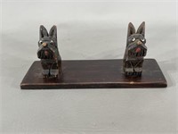Whimsical Wood Scotty Dogs on Base