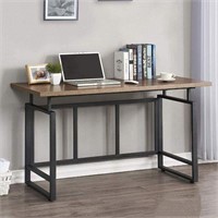 Computer Desk, 55”Large Home Office (Rustic Brown)