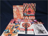 Lot of 6 Pin Up Style Art Books 4 Signed Photos