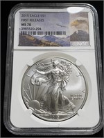 2015 Silver Eagle MS70 NGC - First Releases