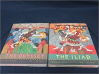 Set of 2 Homer Iliad  Illustrated Hardcover Books