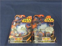 Lot of 2 Star Wars Micro Vehicles Chewy Falcon