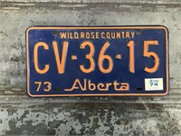 1973 Alberta plate