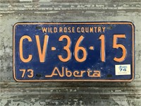 1973 Alberta plate