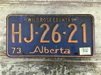 1973 Alberta plate