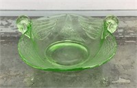 Vaseline glass bowl