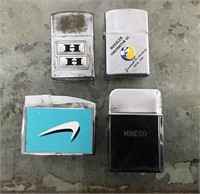 Group of advertising lighters