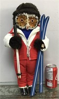 Abercrombie and Fitch Owl Skiing mascot 17.5"