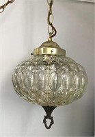 Clear glass swag light fixture