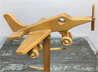 Handmade wooden plane coat rack