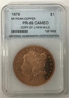 1879 Morgan Copper PR-69 graded