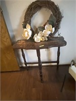 Side table and flowers