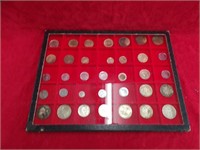 35 MISC FOREIGN COINS (COINS ONLY)