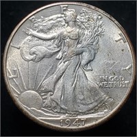1947-D Walking Liberty Half Dollar - Exquisite