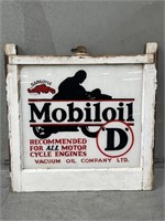 Hand Painted Gargoyle Mobiloil “D” Cycles Window