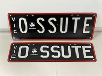 Set of Victorian Number Plates 0 - SSUTE With