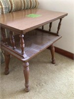 vintage wood end table