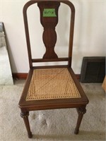 nicely caned seat, wood chair